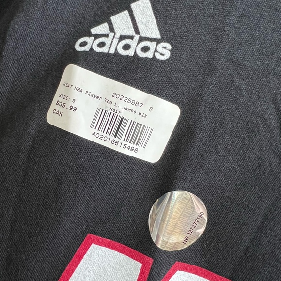 Adidas men’s Miami Heat Lebron James T-shirt in size Small - Picture 3 of 4